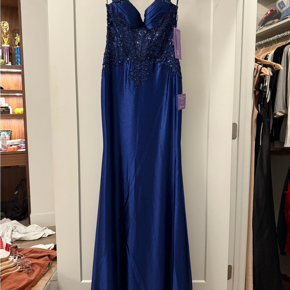 Navy Prom Dress with Sequins and Lace, New with Tags and Never Been Worn!